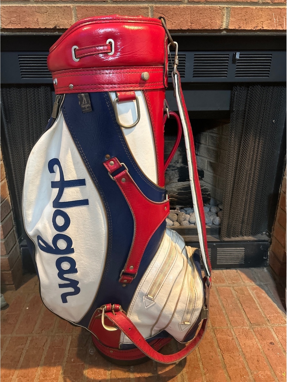 Vintage Hogan Staff Spindletop Golf Bag Red, White & Blue